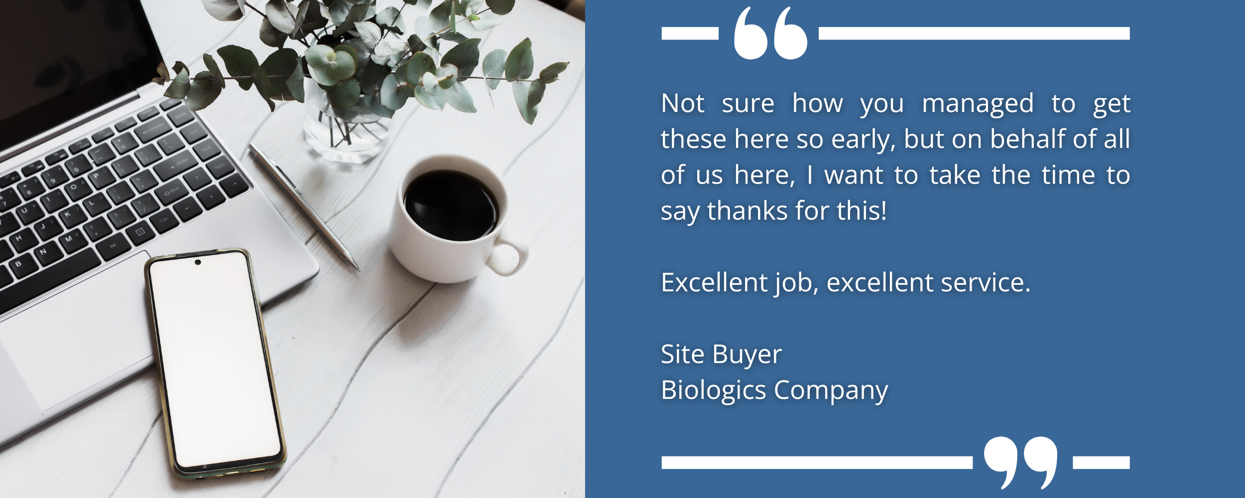 Customer feedback for ESI Ultrapure